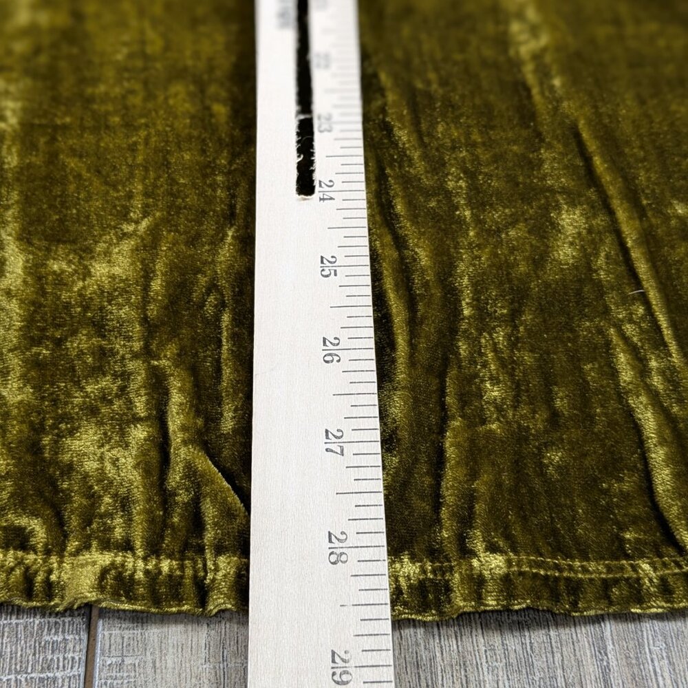 Chicos Top Womens Large Green Velvet Contrast Long Sleeve Casual Lightweight - Picture 9 of 10
